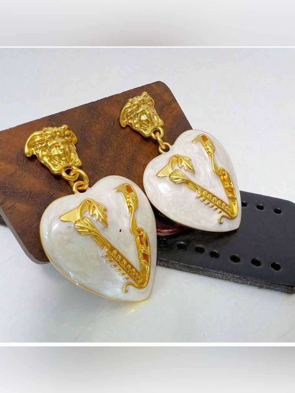 New Arrivals! Medusa Motif  Heart Drop Earrings - Women Jewelry